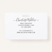 Verpleegkundige Verzorger Gezondheid Bloemen Steth Badge (Achterkant)