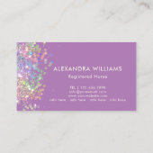 Verpleegkundige Verzorger Holografische Glitter Pa Visitekaartje (Achterkant)