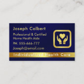 Verpleegkundige Verzorger Modern zilver goud Medis Visitekaartje (Voorkant)