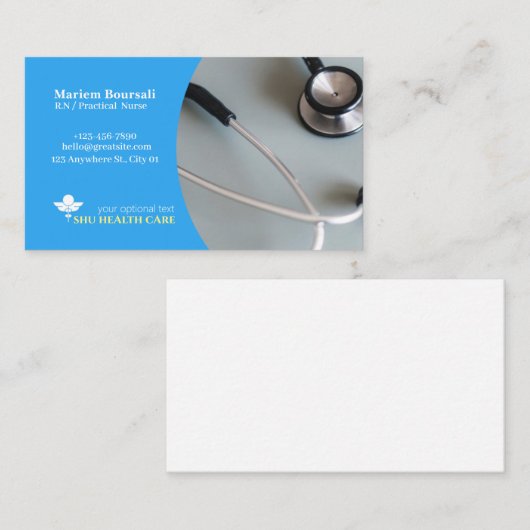 Verpleegkundige visitekaartjes (Voorkant / Achterkant)
