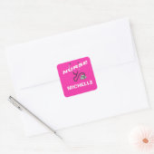 Verpleegkundige voeg jouw naam toe vierkante sticker (Envelop)