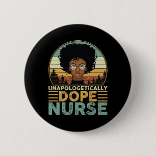 Verpleegkundige voor zwarte verpleegster Mom GR Ronde Button 5,7 Cm