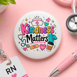 Verpleegkundige Vriendelijkheid Is Belangrijk  Ronde Button 5,7 Cm