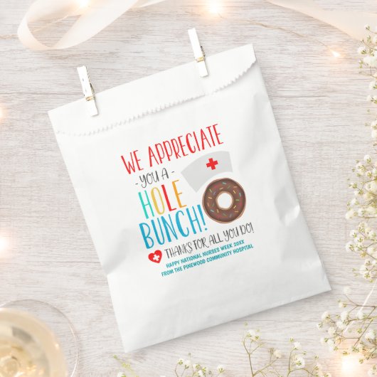 Verpleegkundige Waardering Donut Treat Tassen Bedankzakje (Geknipt)