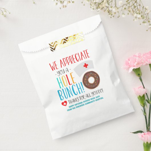 Verpleegkundige Waardering Donut Treat Tassen Bedankzakje (Gezegeld)