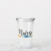 Verpleegkundige Waardering Gift Schattigee Verplee Acryl Drinkbeker (Voorkant)