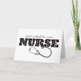 Verpleegkundige waardering op Nurses Day Black Pat Kaart