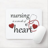 Verpleegkundige werkzaamheden van de hartverpleegk muismat (Met muis)