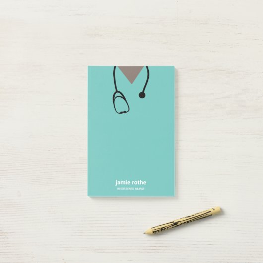 Verpleegkundige Ziekenhuis Scrubs Afro-Amerikaanse Post-it® Notes (Op bureau)