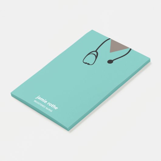 Verpleegkundige Ziekenhuis Scrubs Afro-Amerikaanse Post-it® Notes (Schuin)