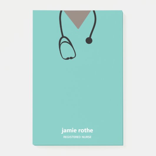 Verpleegkundige Ziekenhuis Scrubs Afro-Amerikaanse Post-it® Notes (Voorkant)