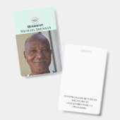 Verpleegkundige zorg of pensioneringsbewoner Blauw Badge (Front & Back)