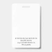 Verpleegkundige zorg of pensioneringsbewoner Blauw Badge (Back)