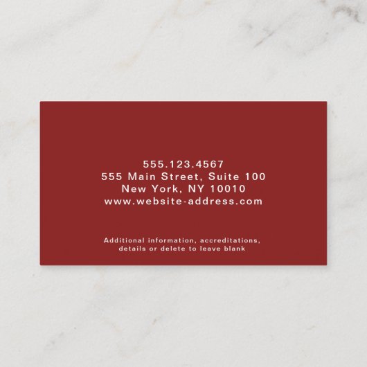 Verpleegkundige Zorgarts Stethoscoop Rood Hart Visitekaartje (Achterkant)