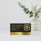 Verpleegkundige Zorgverlener Moderne Gouden Medisc Visitekaartje (Staand voorkant)