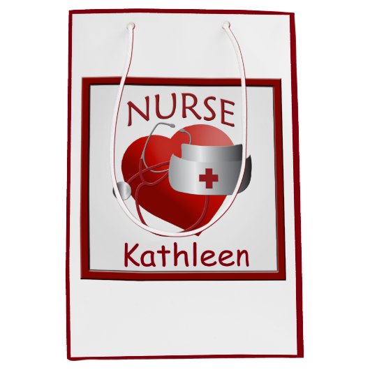 Verpleegkundigen Aangepaste medische cadeau Medium Cadeauzakje (Voorkant)
