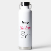 Verpleegkundigen aangepaste naam hartslag Stethosc Waterfles (Voorkant)