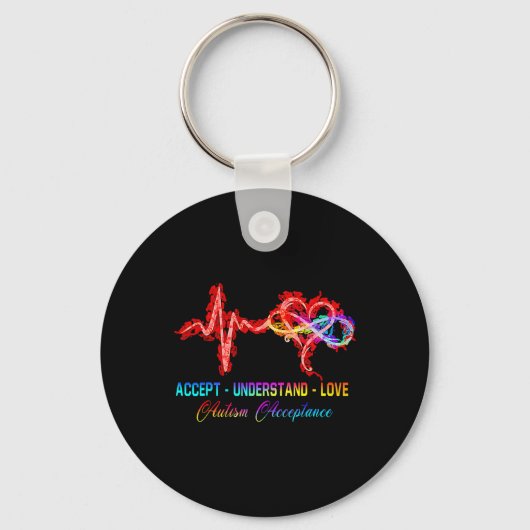 Verpleegkundigen accepteren liefdesautisme begrijp sleutelhanger (Voorkant)