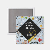 Verpleegkundigen Afstudeerder Congrats Gift Magneet (Voorkant / Achterkant)