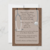 Verpleegkundigen Afstuderen Uitnodiging in Browns (Achterkant)