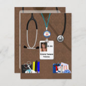 Verpleegkundigen Afstuderen Uitnodiging in Browns (Voorkant / Achterkant)