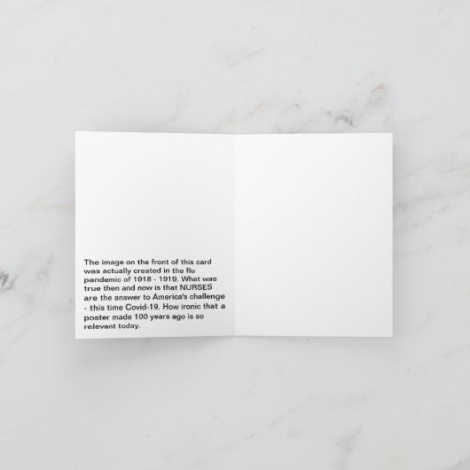 Verpleegkundigen - Amerika's antwoord op de uitdag Bedankkaart (Binnen)