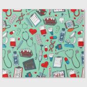 Verpleegkundigen, arts, medisch deskundige cadeaupapier (Vlak)