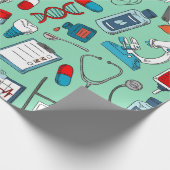 Verpleegkundigen, arts, medisch deskundige cadeaupapier (Hoek)