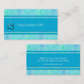 Verpleegkundigen, artsen of medische blauw Waterve Visitekaartje (Voorkant / Achterkant)