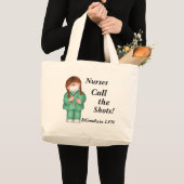 Verpleegkundigen bellen de Shots! canvas tas (Voorkant (product))