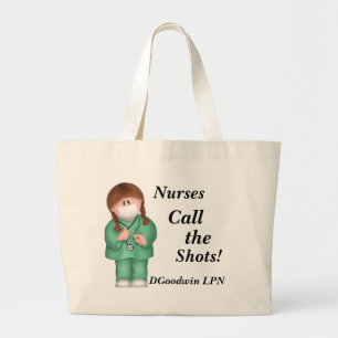 Verpleegkundigen bellen de Shots! canvas tas