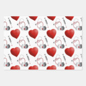 Verpleegkundigen beschikken over papier voor harts inpakpapier vel (Voorkant 3)