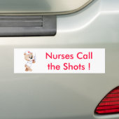 Verpleegkundigen Callthe Shots - Verpleegbaar Beer Bumpersticker (Op auto)