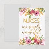 Verpleegkundigen citaat Waardering Dank u Afstuder (Voorkant / Achterkant)