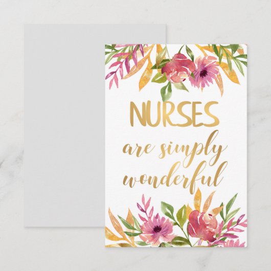 Verpleegkundigen citaat Waardering Dank u Afstuder (Voorkant / Achterkant)