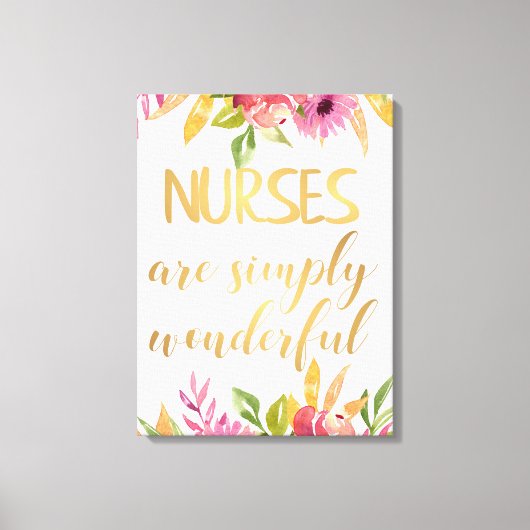 Verpleegkundigen citaat Waardering Dank u Afstuder Canvas Afdruk (Voorkant)