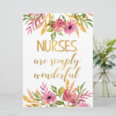 Verpleegkundigen citaat Waardering Dank u Afstuder Kaart (Staand voorkant)