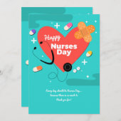 Verpleegkundigen Dag Hart Wenskaart Feestdagenkaart (Voorkant / Achterkant)