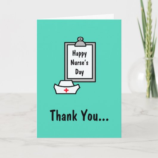 Verpleegkundigen Dag Kaart — Dank u (Voorkant)