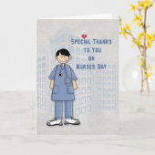 Verpleegkundigen Dag, Mannelijke Verpleegkundige,  Kaart (Gele Bloem)