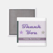 Verpleegkundigen Dag Paarse Strepen en Sterren Magneet (Voorkant / Achterkant)