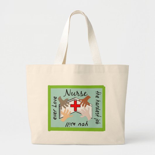 Verpleegkundigen: "De moeilijkste baan waar je ooi Grote Tote Bag (Voorkant)