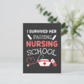 Verpleegkundigen die ik overleefde haar overleden  uitnodiging briefkaart (Staand voorkant)