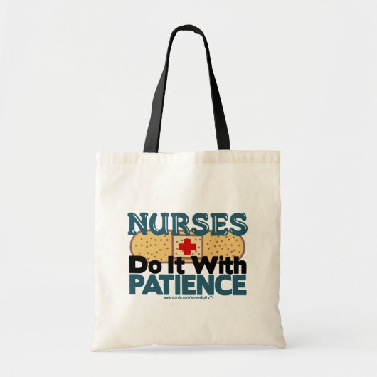 Verpleegkundigen doen dit met geduld tote bag (Voorkant)