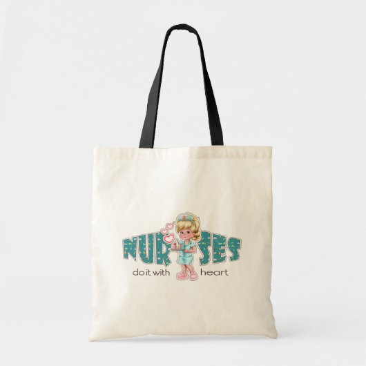 Verpleegkundigen doen het met hart tote bag (Voorkant)
