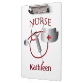 Verpleegkundigen dragen zorg voor aangepaste klemb klembord (Links)