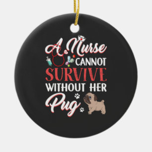 Verpleegkundigen   Een verpleegster die overlijdt  Keramisch Ornament
