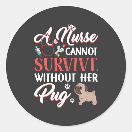 Verpleegkundigen | Een verpleegster die overlijdt  Ronde Sticker (Voorkant)