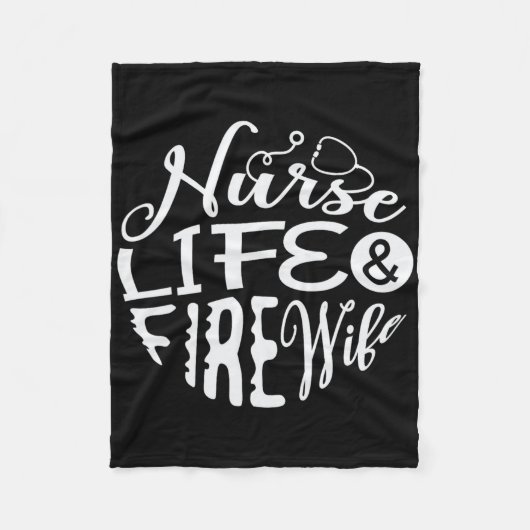 Verpleegkundigen en brandweerlui voor brandweerver fleece deken (Voorkant)