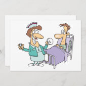 Verpleegkundigen en patiënten die kaart (Voorkant / Achterkant)